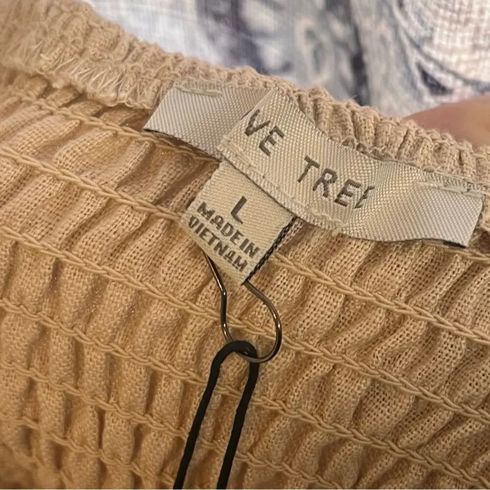 Love Tree Linen Blend Button Front Tank Top‎ Size Large - Picture 6 of 8